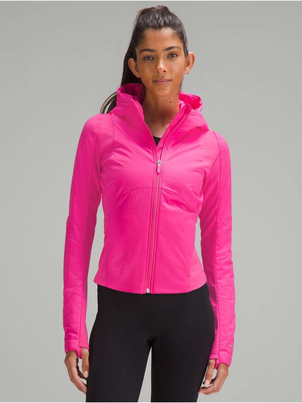 Lululemon Push Your Pace Hooded Lightweight Jacket in Sonic Pink